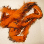  two tonned rabbit strips black /fl orange Hareline 